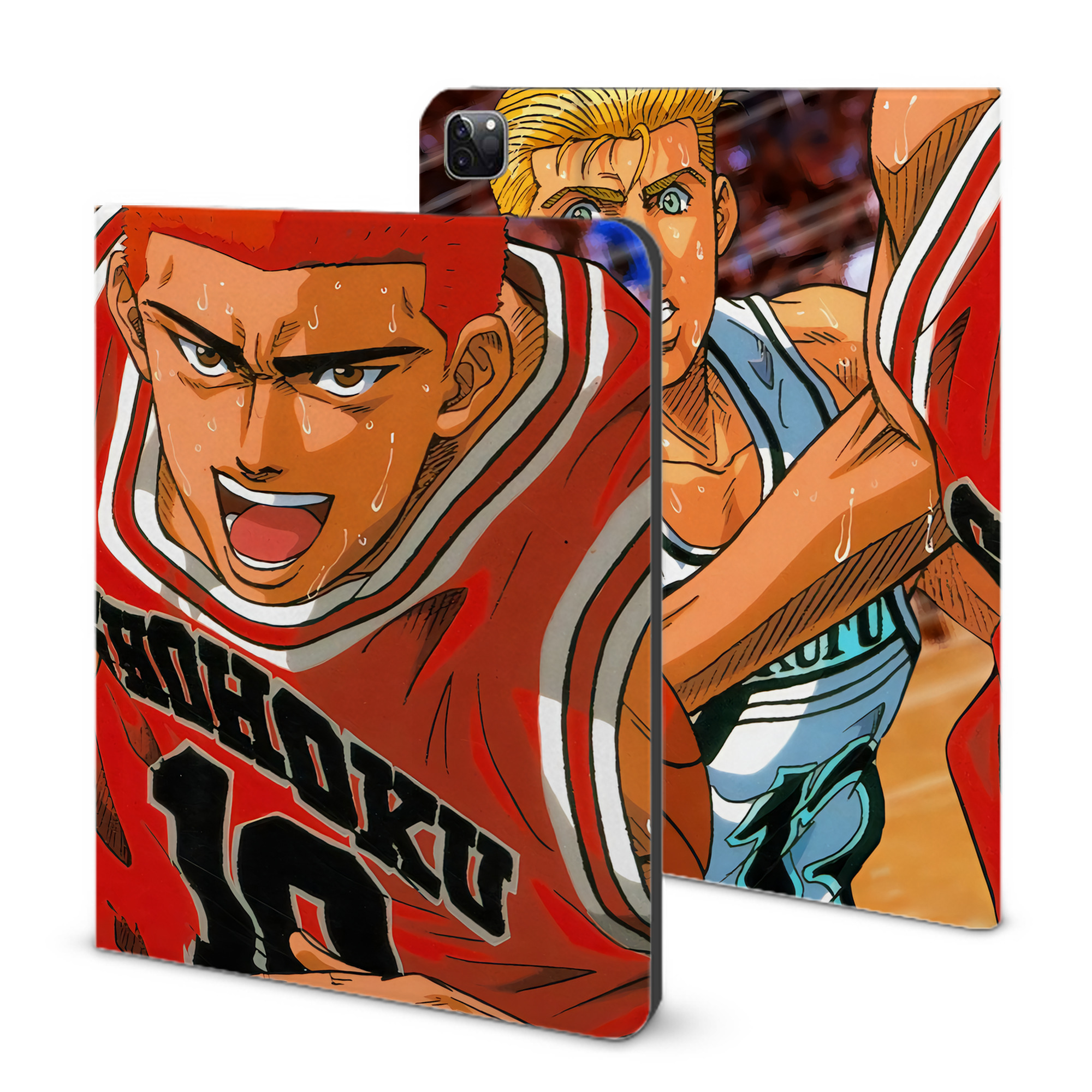 （画像用） SLAM DUNK／スラムダンク IPad ケース ブック型 PUレザー TPU 耐衝撃 軽量 薄型 ペン収納なし 全面保護 IPad 各モデル対応